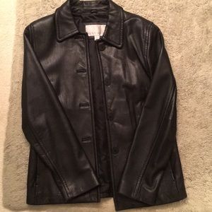 Black leather Nine West jacket